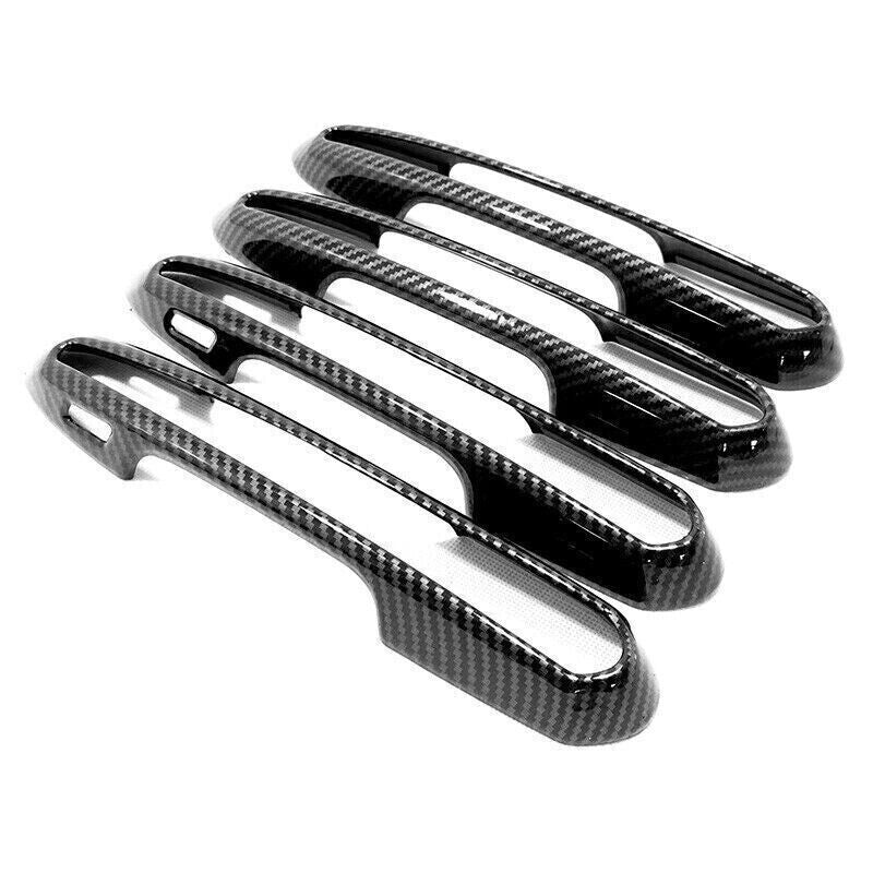 Carbon Fiber Look Side for Smart Door Handle for Toyota Highlander 20-24 Cover Trim