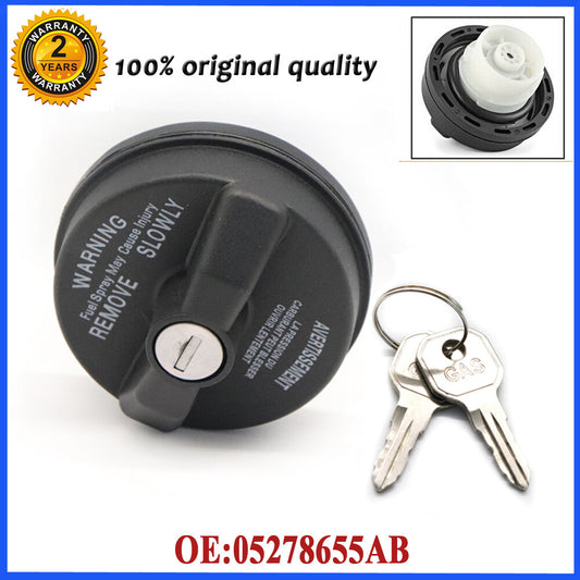 05278655AB Thread Locking Gas Fuel Cap W/2 KEY For 2001-2016 for Chrysler for Jeep Dodg
