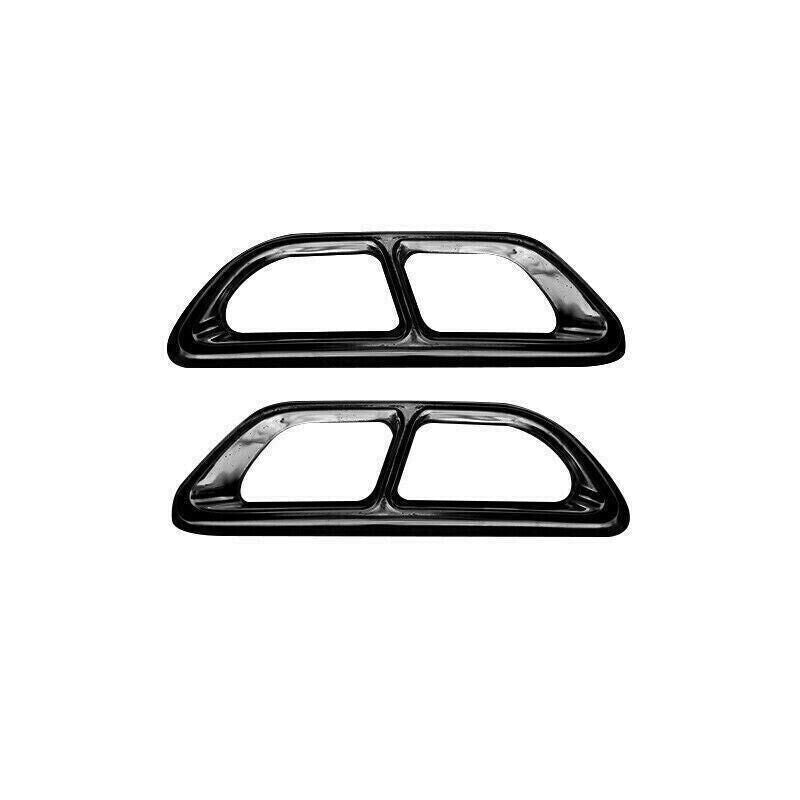 for HONDA CR-V CRV20-22 Black Steel Rear Tail Exhaust Muffler Tip Pipe Trim 2P