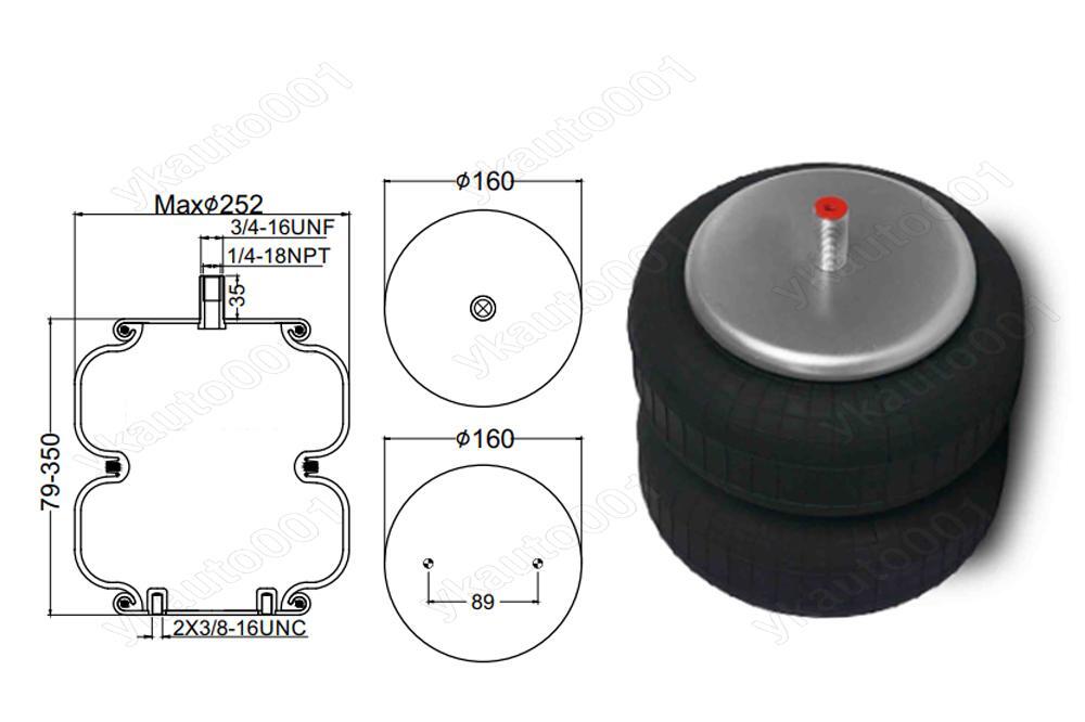 For Firestone W01-358-6927 2B9-218 Air Suspension Spring Bag Assembly