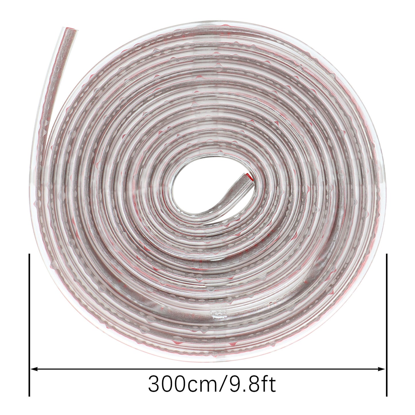 9.8' Car Door Edge Guard Strip Trim U Mold Protective Gasket Rubber Clear Car Part