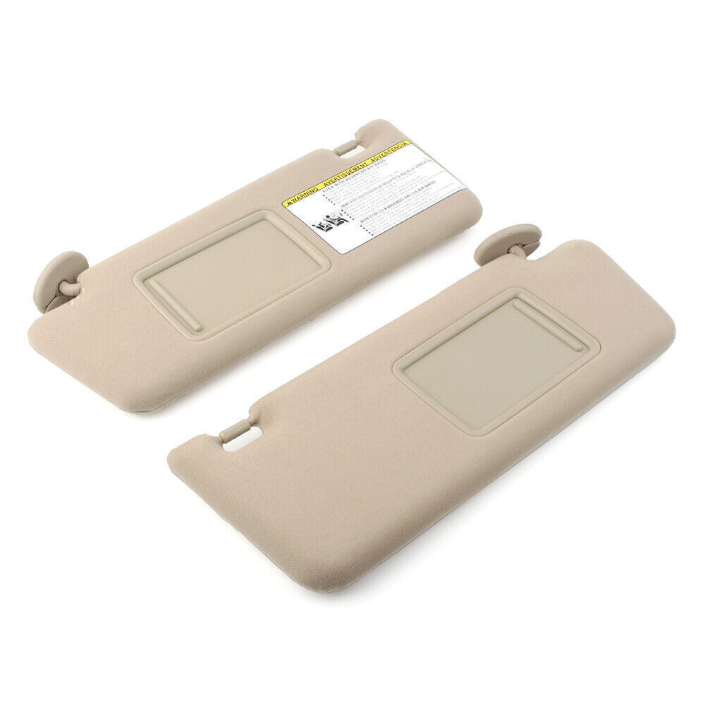 2X Beige Car Sun Visor W/O Light Left Right For 2005-2015 11 10 for Toyota Tacoma