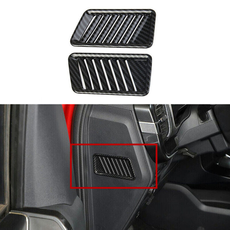 for Ford F-150 F150 2021 2022 Carbon Fiber Dashboard Air Outlet Vent Cover Trim