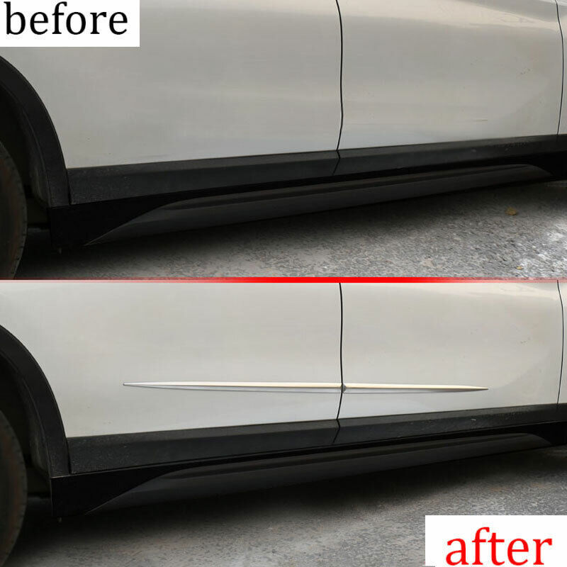 4PCS ABS Chrome Body Side Door Guard Molding Strip Trim for BMW X1 F48 2016-2022