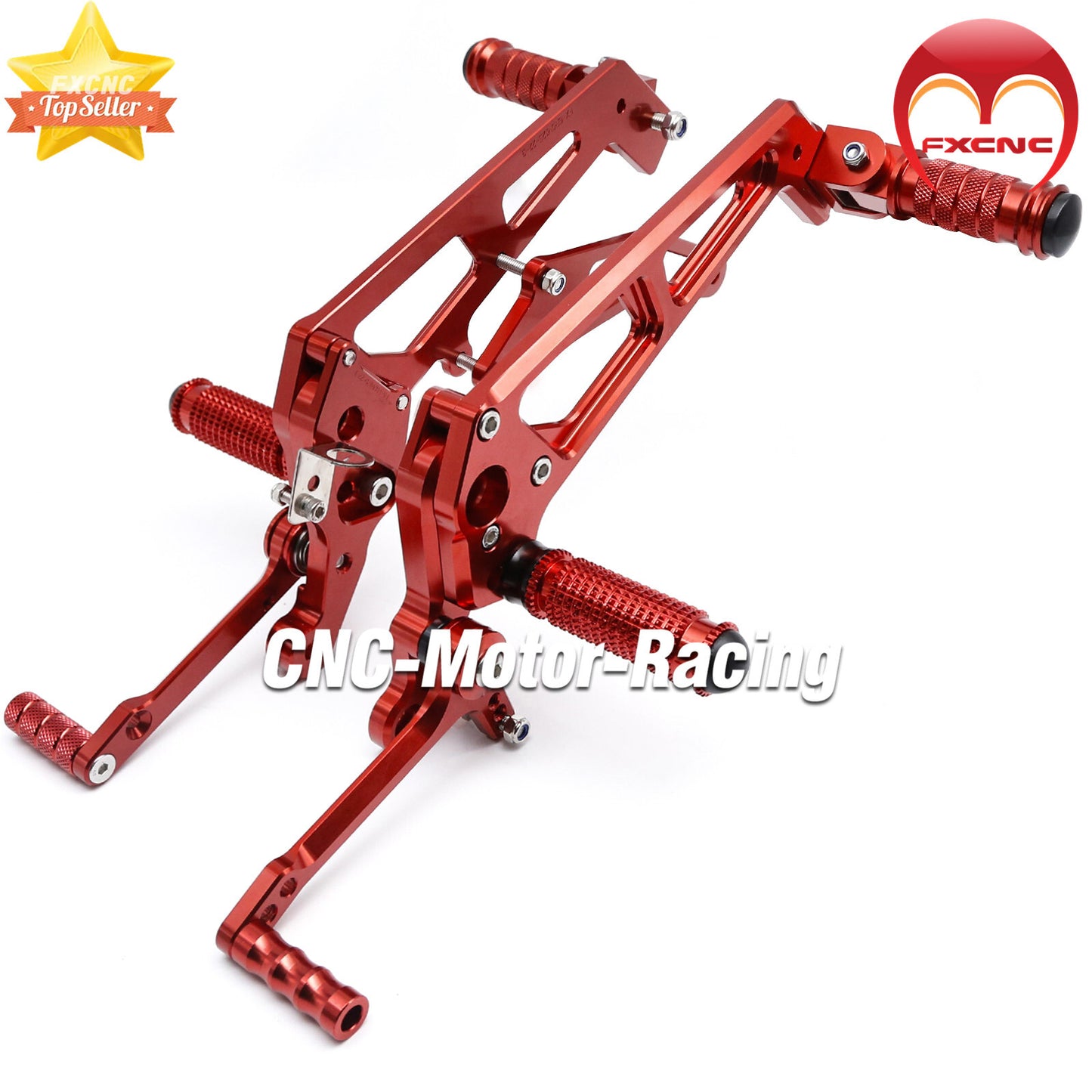 Red CNC gear footrests and spikes are suitable for Honda MSX125 Grom 2021 2022 2023 2024 2025