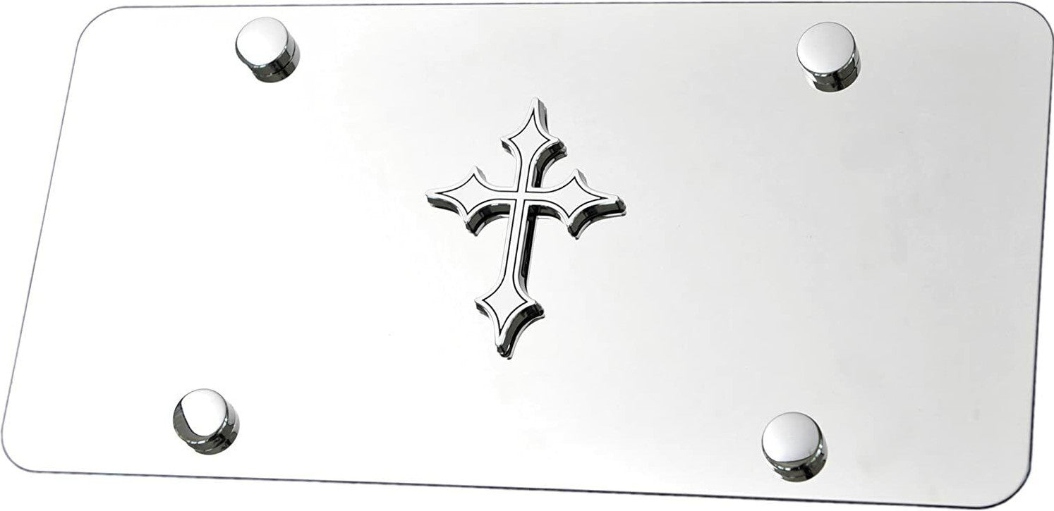 for Chevrolet license plate frame cover cap with Christian cross on rear end for Chevrolet