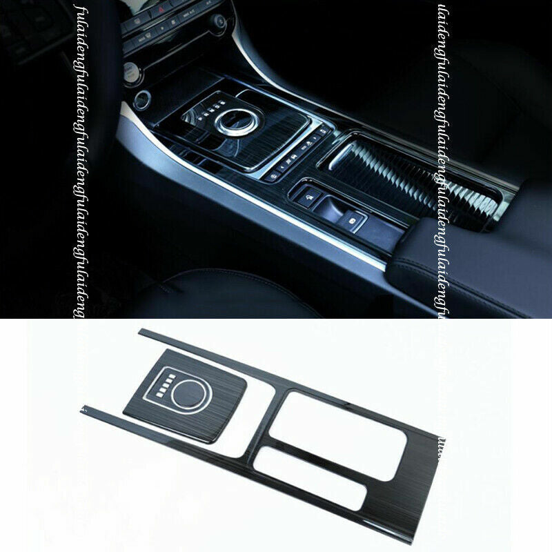 4X Black Interior Gear Shift Water Cup Panel Cover for Jaguar F-PACE 2018-2020