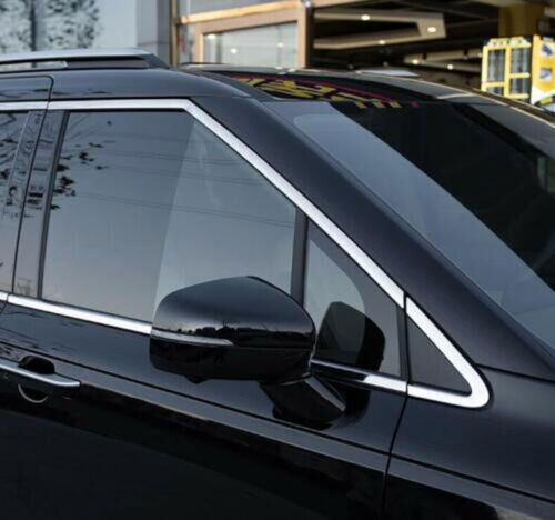 Fit for Kia Carnival 2022-2024 Silver Side Window Frame Strips Cover Trim Steel
