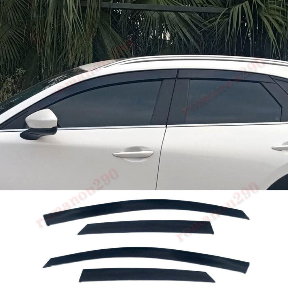 for Mazda CX-30 2020-2024 Smoky Window Visors Sun Rain Guard Vent Shielding Trim