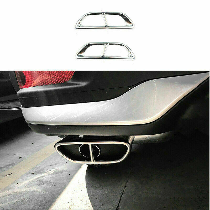for HONDA CR-V CRV 2020-2022 Chrome Rear Exhaust Muffler Tip TailPipe Frame Trim