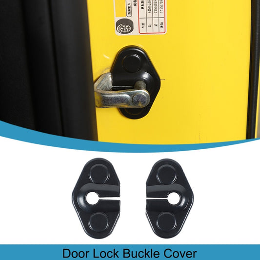 Door Lock Buckle Cover Protective Cap Trim for Chevrolet Camaro 2010-2015 Black