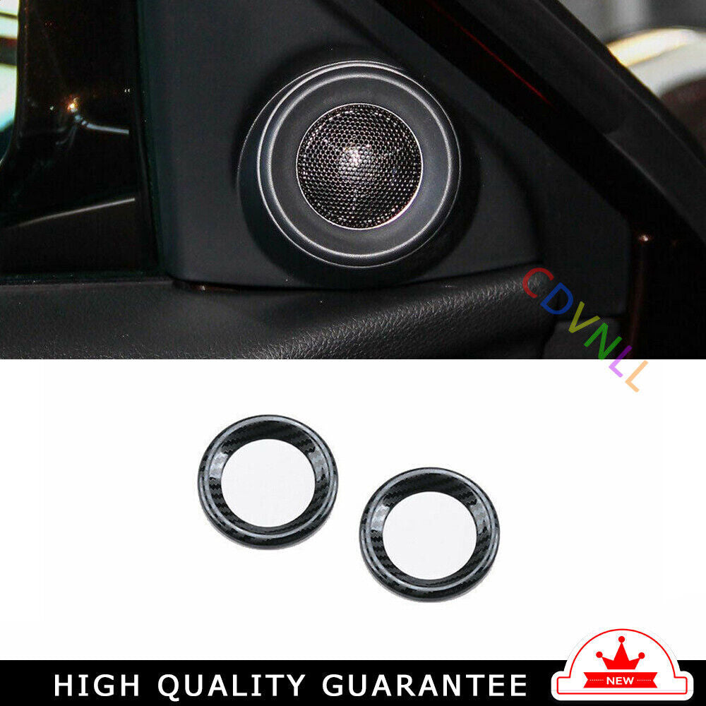 A Post Speaker Frame Cover Trim for Honda Accord 2014-2017 Steel Carbon Fiber 2X