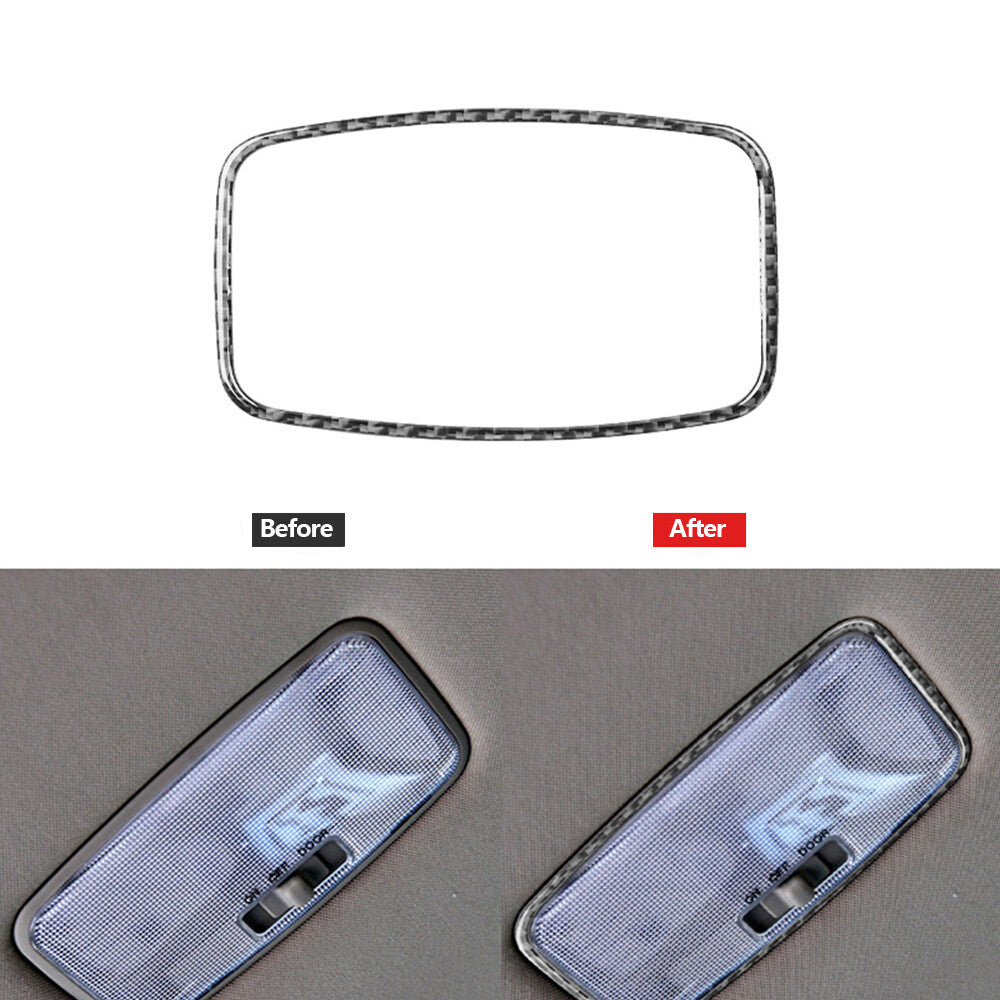 Carbon Fiber Rear Overhead Reading Light Cover Trim for Toyota for Corolla 2007-2013