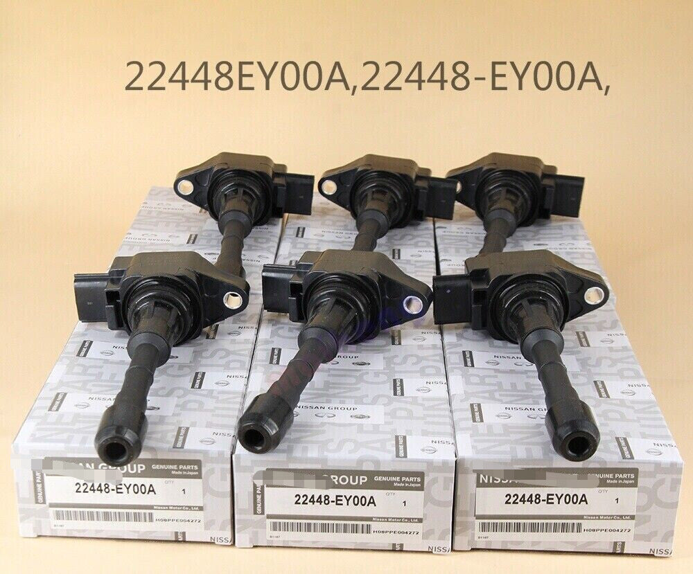 6 Ignition Coils 22448-EY00A for Infiniti FX37 G37 FX50 M37 for Nissan 370Z 3.7L