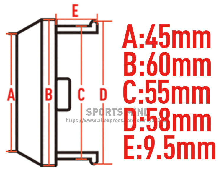 4-Piece Set of 60mm WedsSport Logo Wheel Center Caps, Hub Caps, Edge Caps, Badges, Silver TE37