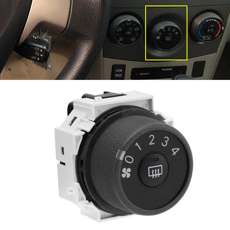 Hair dryer/air conditioner fan control switch for Toyota for Corolla 2009/2010 and Matrix 2009/2010.