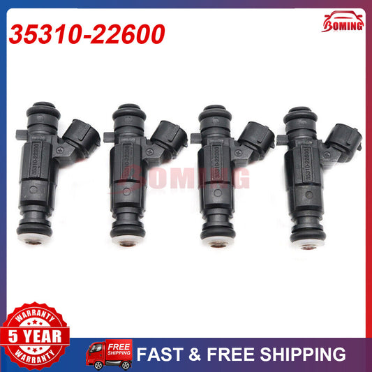 Set of 4 Fuel Injectors for Hyundai Accent 1.5L 1.6L I4 2000-2005 35310-22600