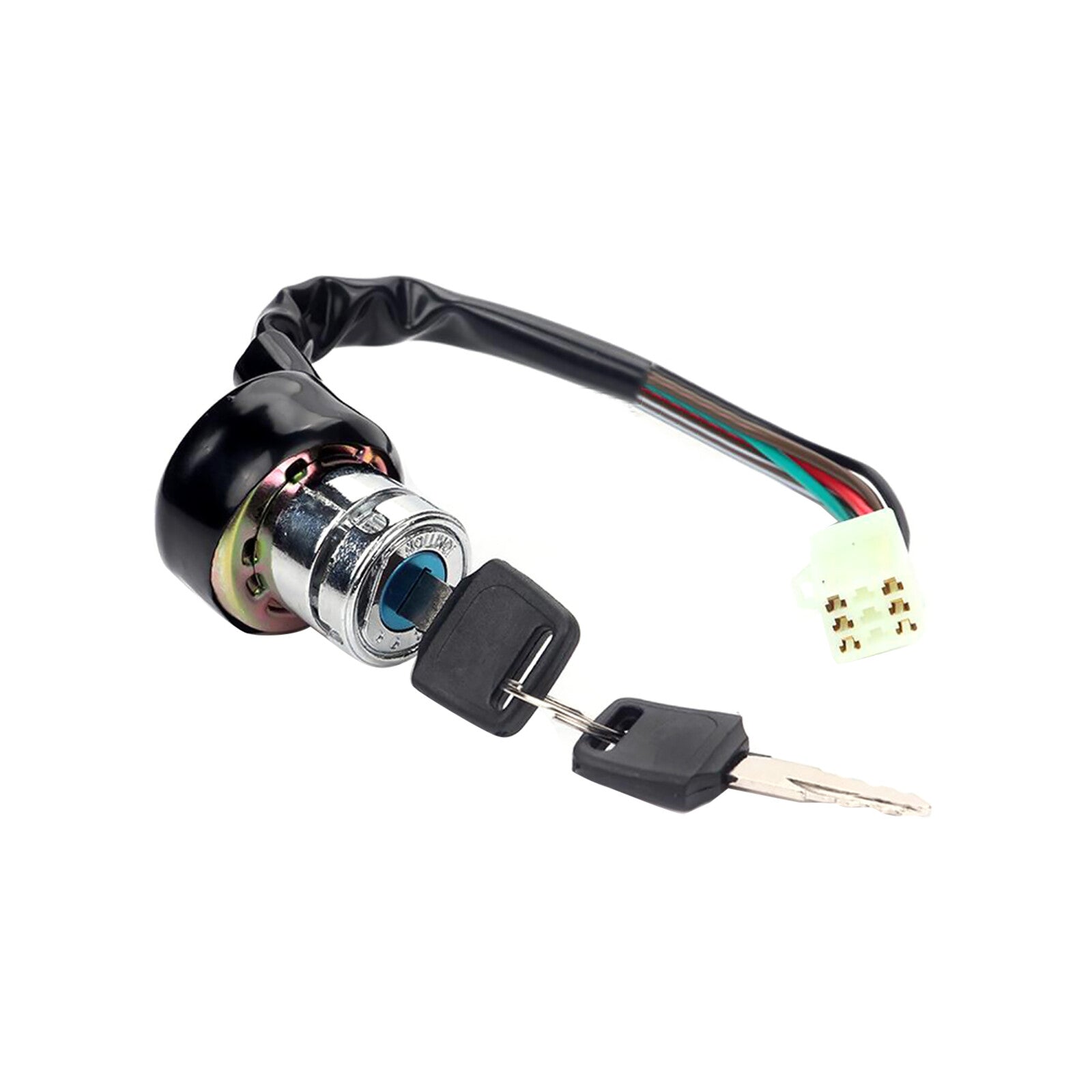 Universal Motorcycle 6 Wire Ignition Starter Off/On/On Switch Lock With Key