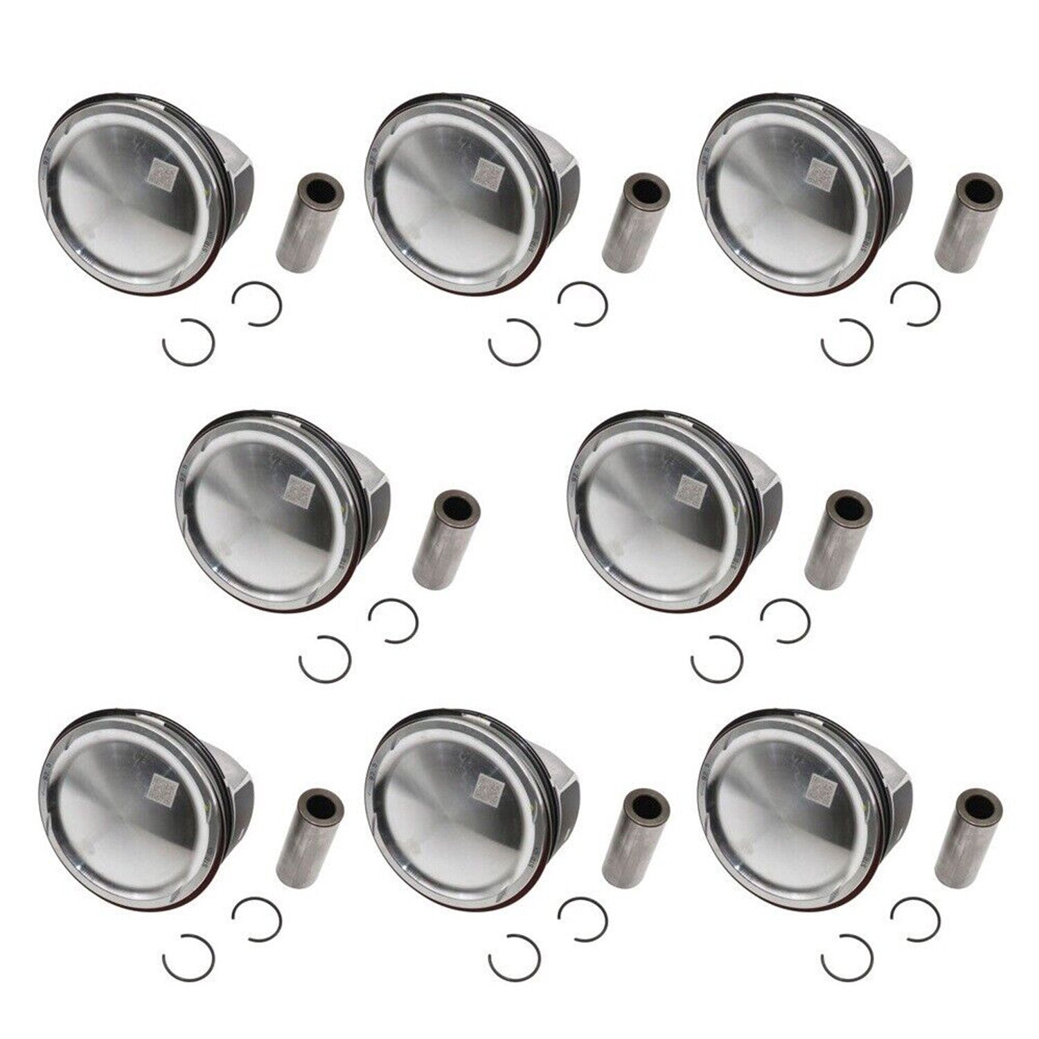 8pcs Piston Set W/Rings Compatible with for Jaguar for F-Type XFR XF XK XKR XJ XJR Land