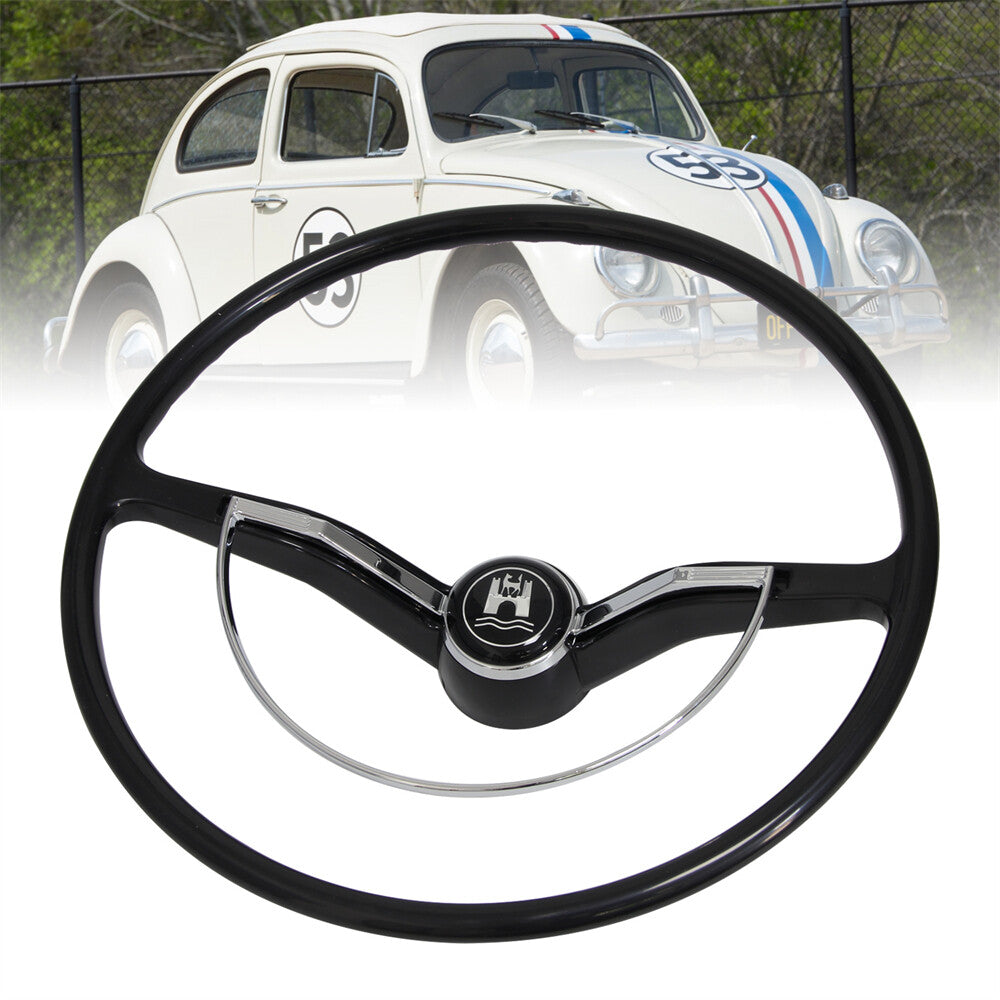 Black Steering Wheel with Horn Button Ring For 1962-1971 for Volkswagen Models