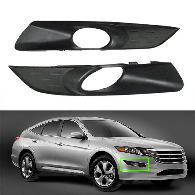 Pair for Honda Accord Crosstour 2010-2012 Front Bumper Fog Lamp Cover Bezel