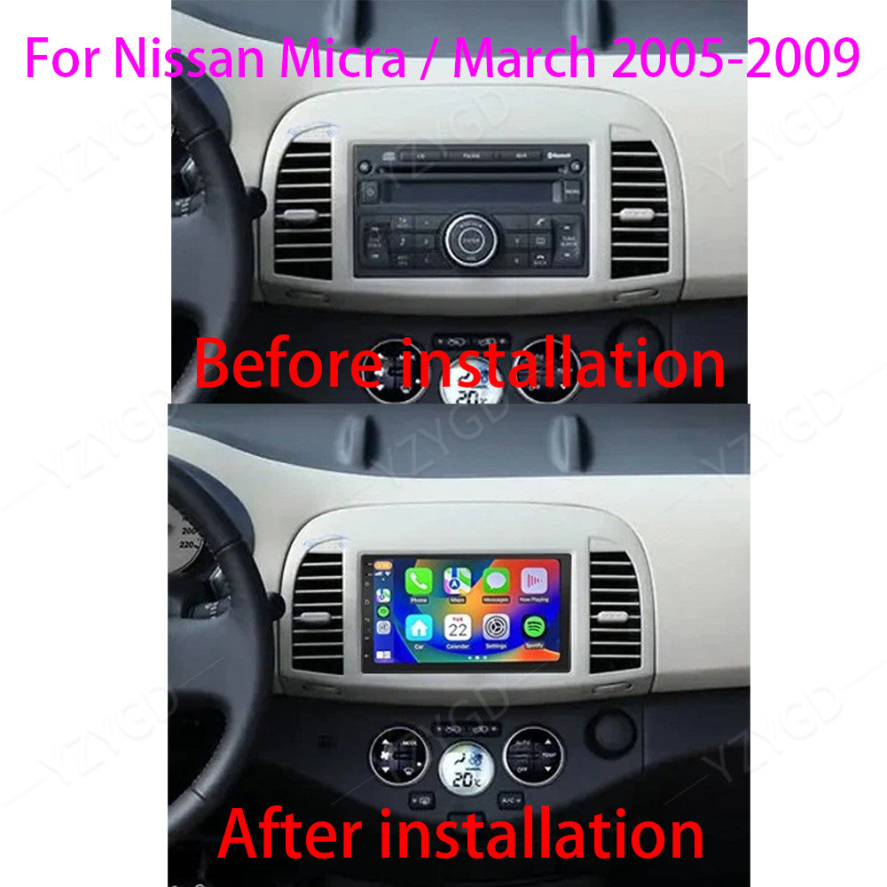 for Nissan Micra/March 2005-2009 Stereo 7inch Android Auto CarPlay Car Radio GPS