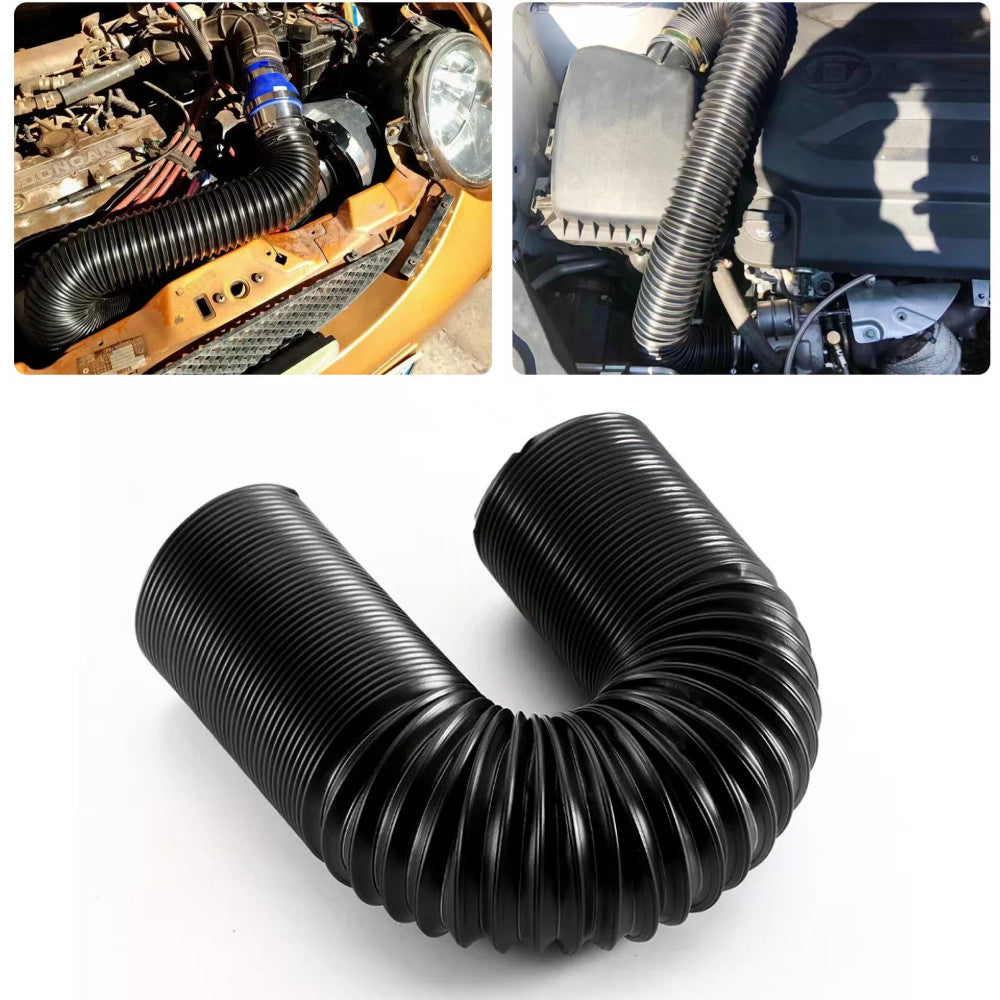 Universal 3 Car Cold Air Intake Pipe Fexible Inlet Hose Adjustable Duct Tube