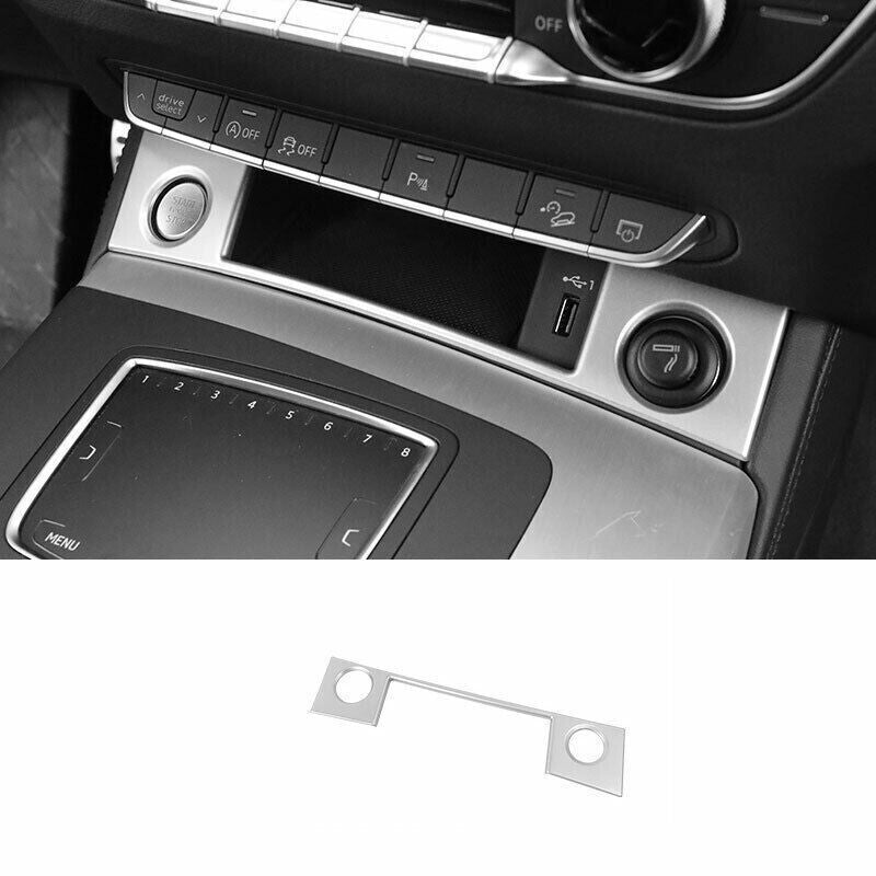 for Audi Q5 2018-2024 Matte Silver Inner Start Button Ignition Switch Cover Trim