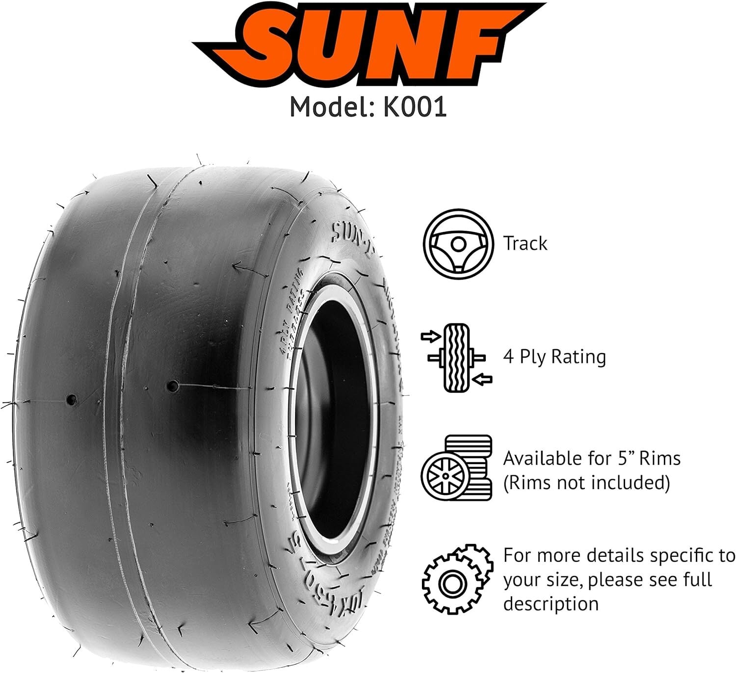 Go Kart Wheels and Tires Slick tyreTires Rims 11x7.1-5 Rear Wheel Hub 3 Holes