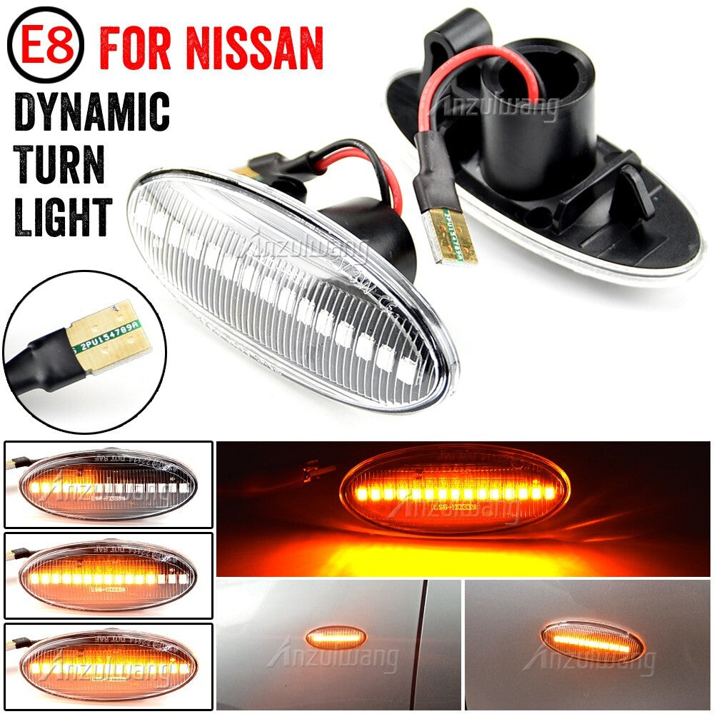 Dynamic Side Marker Turn Light for Nissan Dualis Qashqai Juke March Micra Note