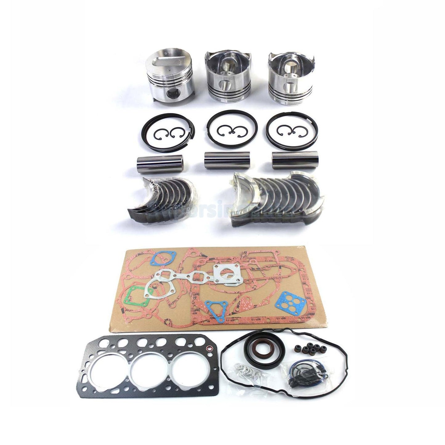 S3L S3L2 Engine Overhaul Rebuild Kit for Mitsubishi w/ Valves Gasket Pistons Set