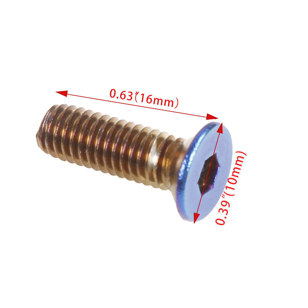 Steering Wheel Screw Kit countersunk Head 6 piece Burnt Blue Fits Most Brand