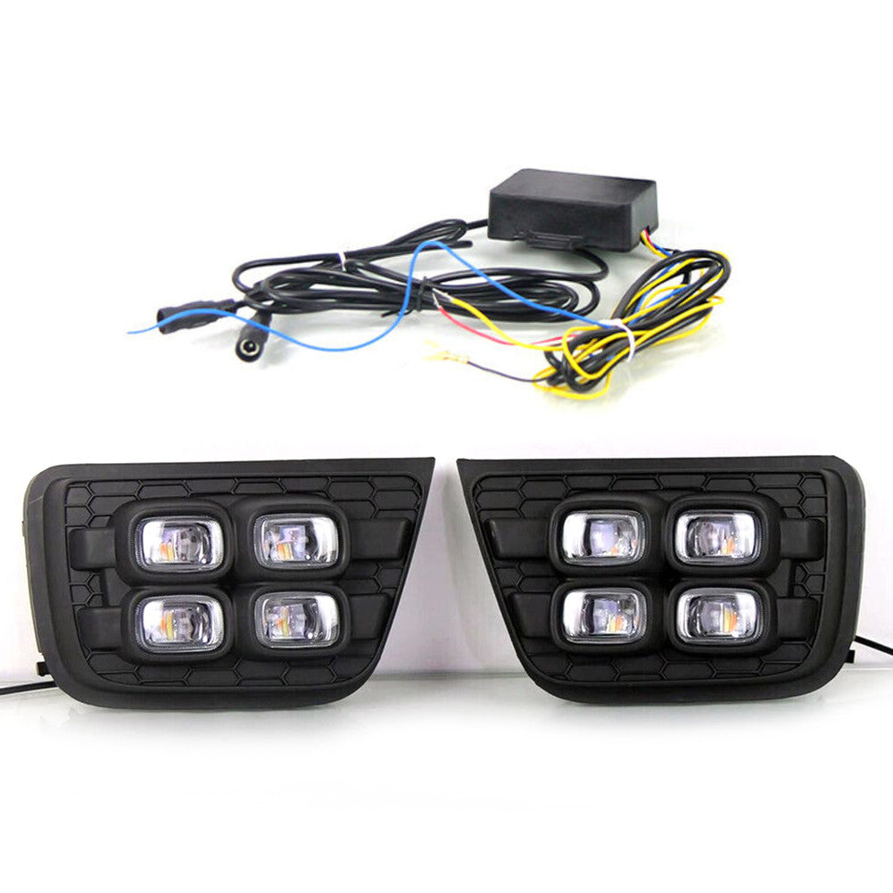 1Pair LED DRL Daytime Running Light Fog Lamp Fit for Toyota 4Runner 2006-09 Assy
