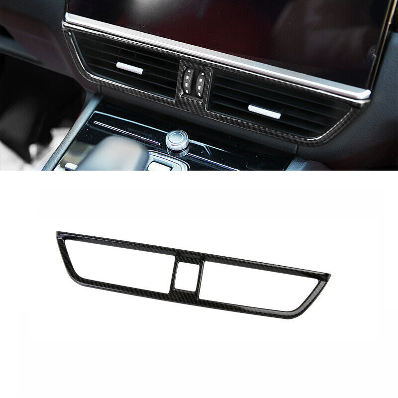 for Porsche for Cayenne 2019-2023 Carbon Fiber Dash Console Air Outlet Vent Frame