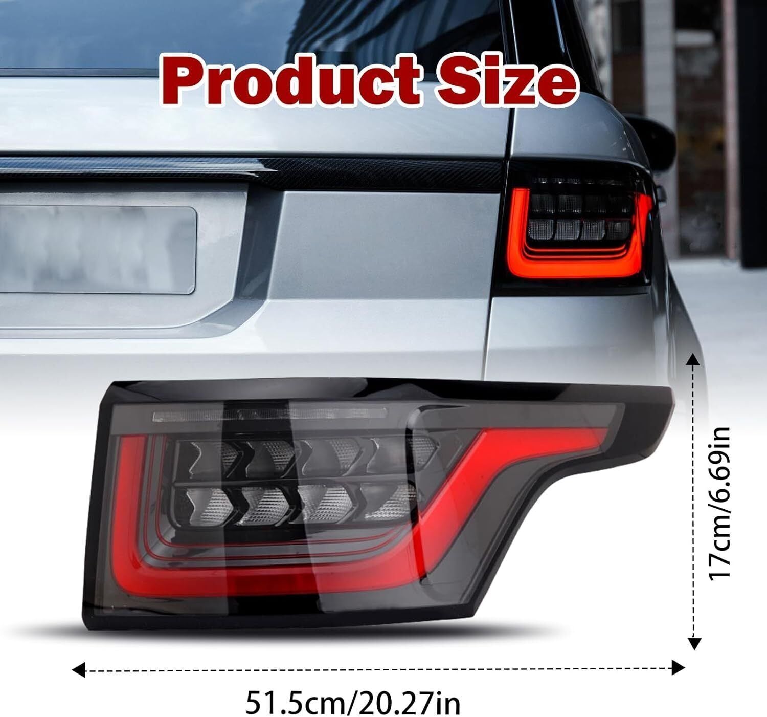 2× for Land Rover for Range Rover Sport 2014-2020 Tail Light Rear Lamp