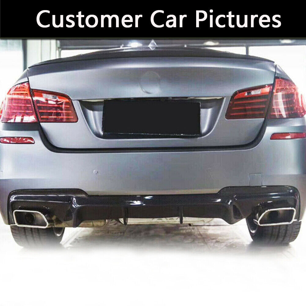 REAL CARBON Rear Bumper Diffuser Fit for BMW F10 528i 530i 550i M-Sport 2012-16