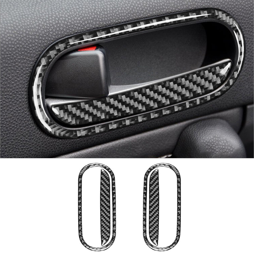 4Pcs Carbon Fiber Door Handle Panel Cover Trim for Mazda MX-5 Miata 2009-2015