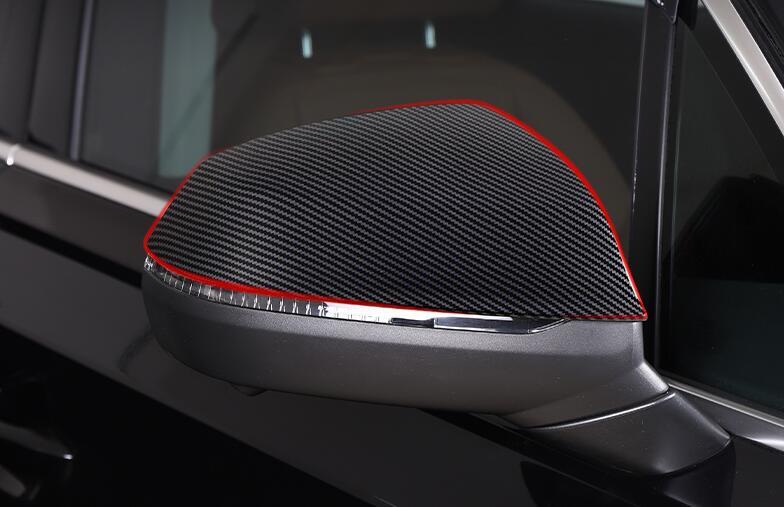 for Audi Q7 2020-2023 ABS Carbon Fiber Side Rear View Mirror Cover Cap Trim 2Pcs
