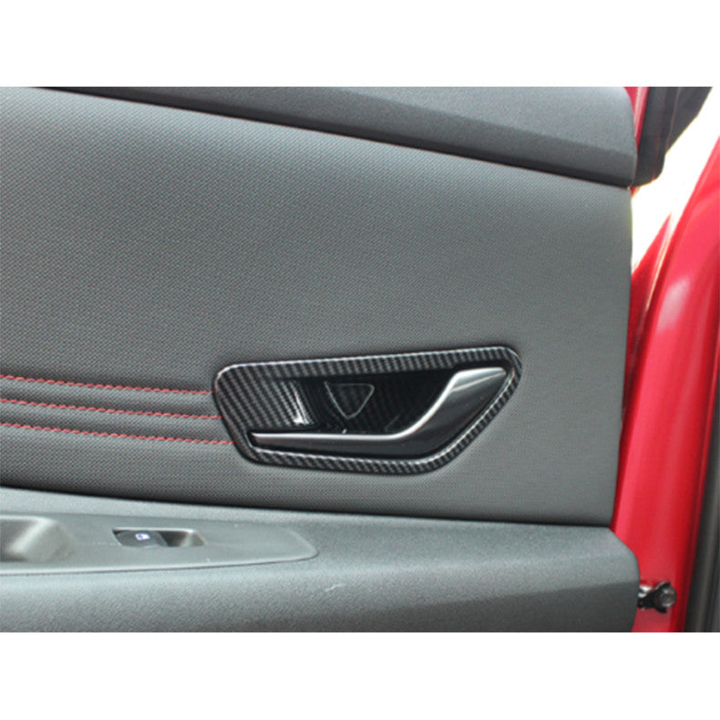 for Hyundai for Elantra 2021-2023 Carbon Fiber Inner Door Handle Bowl Cover Trim 4PC