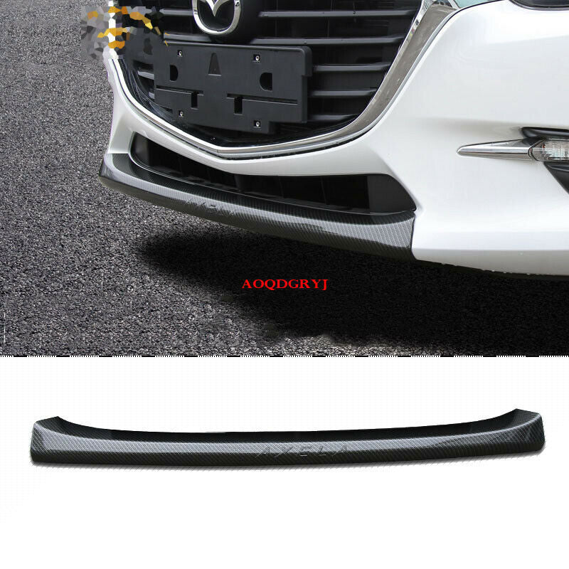 for Mazda 3 Axela 2017-2018 Carbon fiber Front Bumper lip protection Trim Cover
