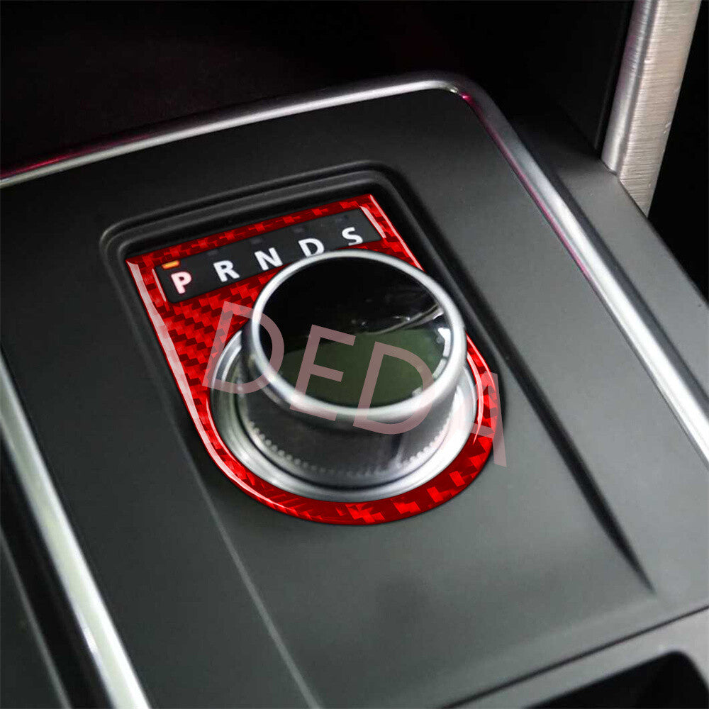 Gear Shift Indicator Trim for Land Rover Discovery Sport 2015-19Red Carbon Fiber