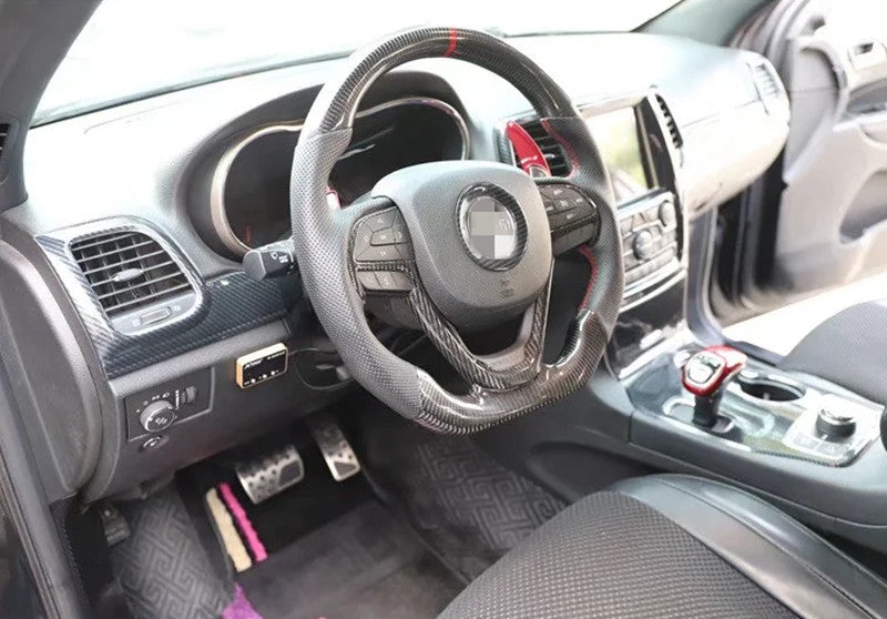 18P Carbon Fiber Interior Kit Cover Trims for Jeep Grand Cherokee 2014-2018 2019