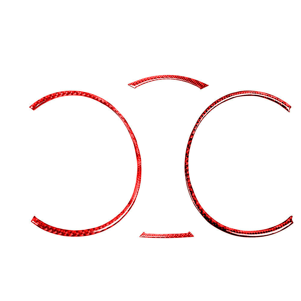 4Pcs Red Carbon Fiber Interior Cover Fit for Mitsubishi Lancer 2008-15