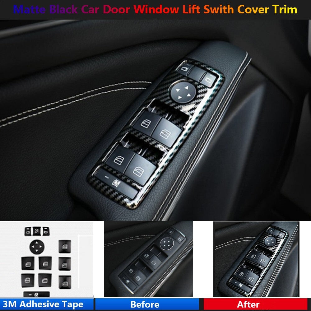 Black for Mercedes-Benz A B C E CLA CLS GL GLA GLK ML Window Lift Switch Cover
