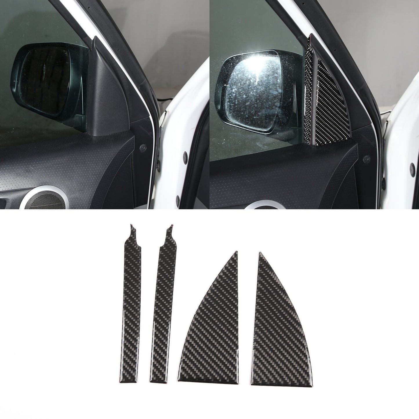 Matte black ABS window lifter switch frame decorative cover for Mazda MX-5 2016-2023