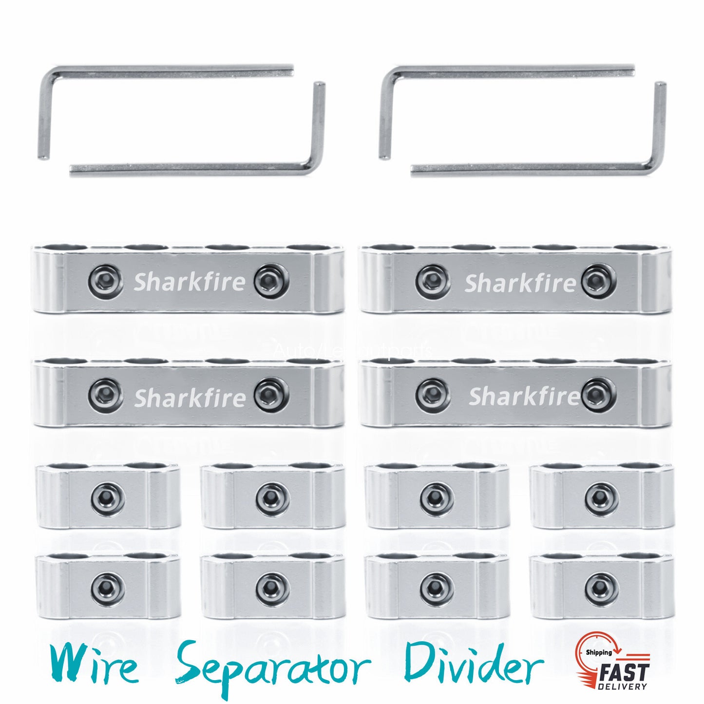 Sliivery automotive engine spark plug wire separator clips suitable for 8mm, 9mm, 10mm...