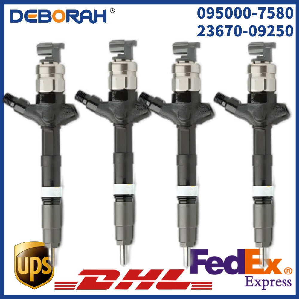 4X 095000-7580 23670-09250 Common Rail Diesel Injector Nozzle for Toyota for Corolla