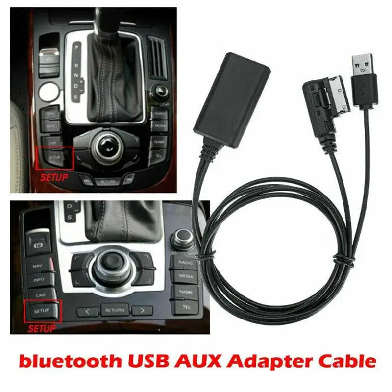 Car Wireless Bluetooth USB Adapter Cable Music Audio Receiver 2G AMI MMI Module