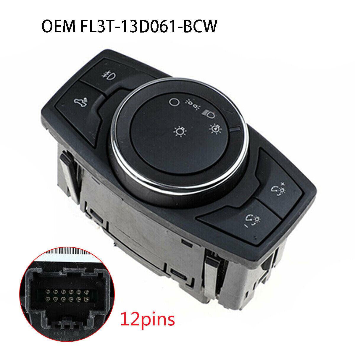 For 2015-19 for Ford F150 F-150 Head Light Headlight Control Switch FL3T-13D061-BCW