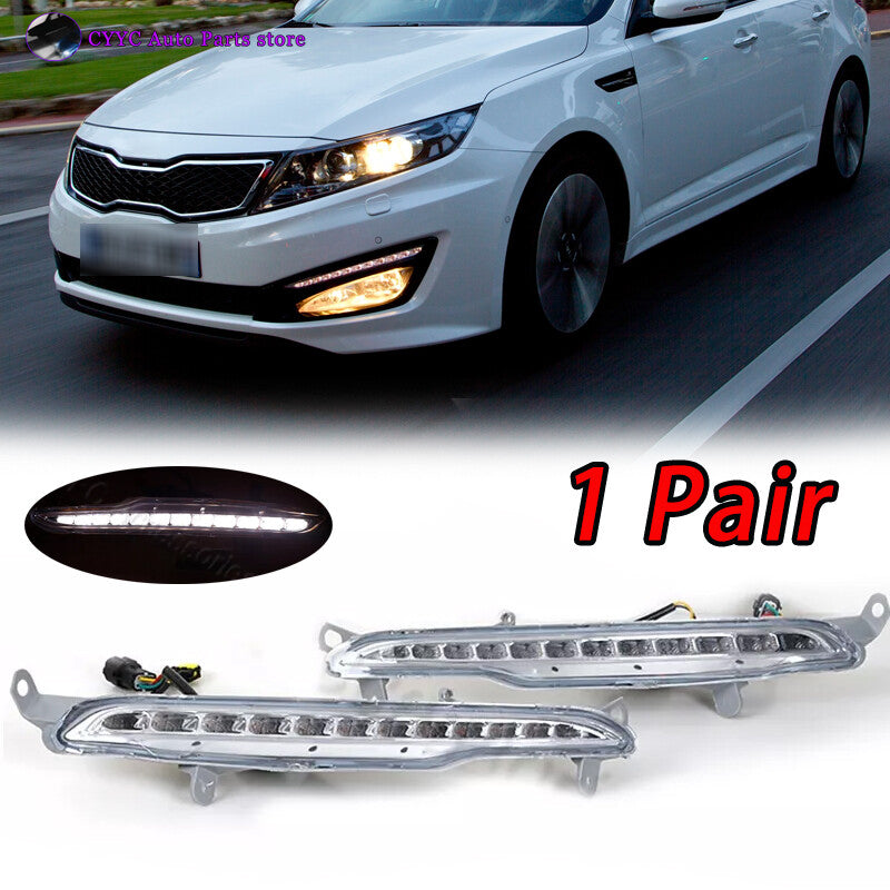 2X for KIA K5 Optima 2011-2014 Front Fog Lamp LED Daytime Running Light